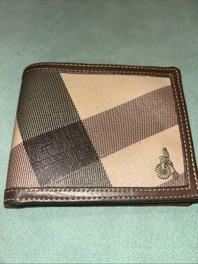 Bean Pole Vintage 2010 South Korean Luxury Men's Check Pattern Bifold Wallet
